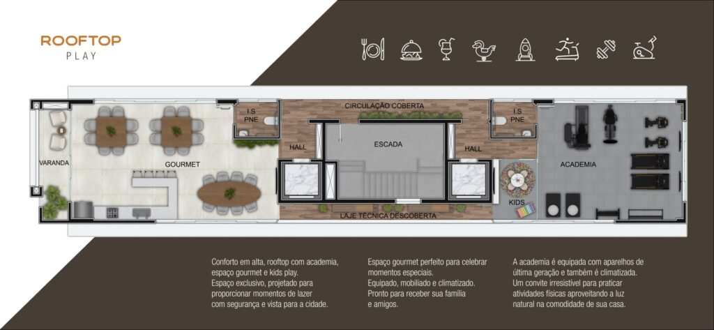 Planta de unidade tipo do AVA Funcionários